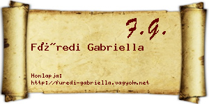 Füredi Gabriella névjegykártya