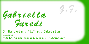 gabriella furedi business card